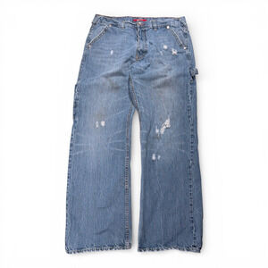 Vintage Unionbay Jeans Mens 36x32 Blue Carpenter Distressed Baggy Skater 90s